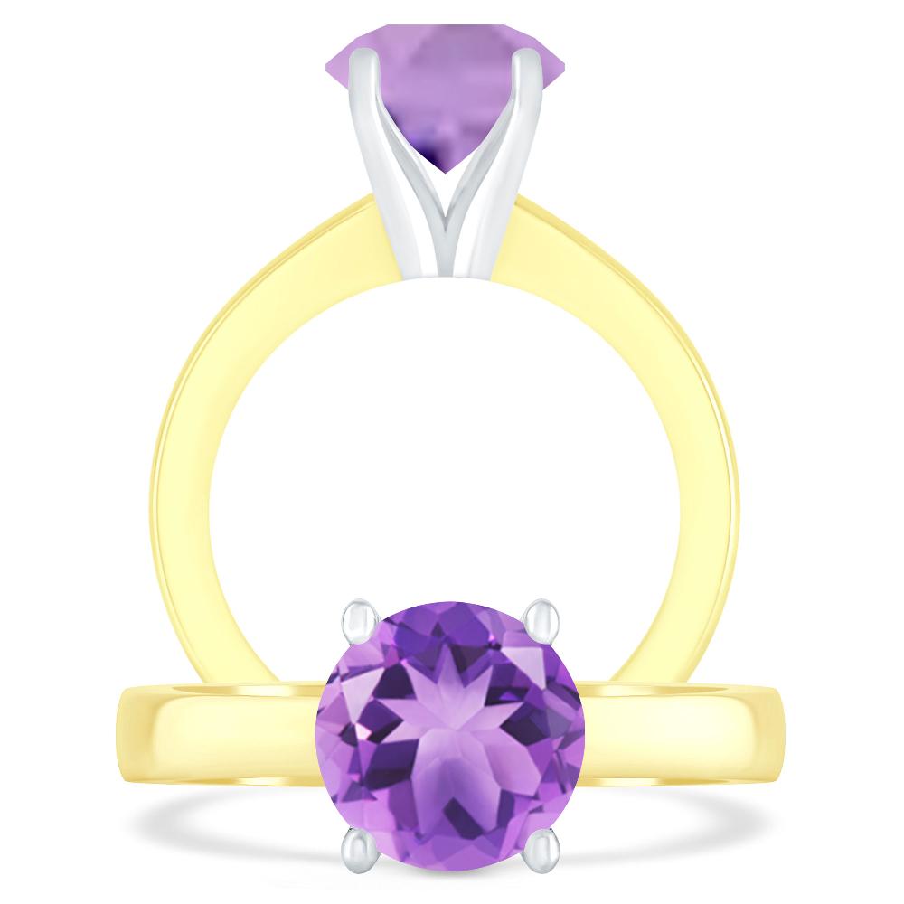 Yellow Gold - Amethyst