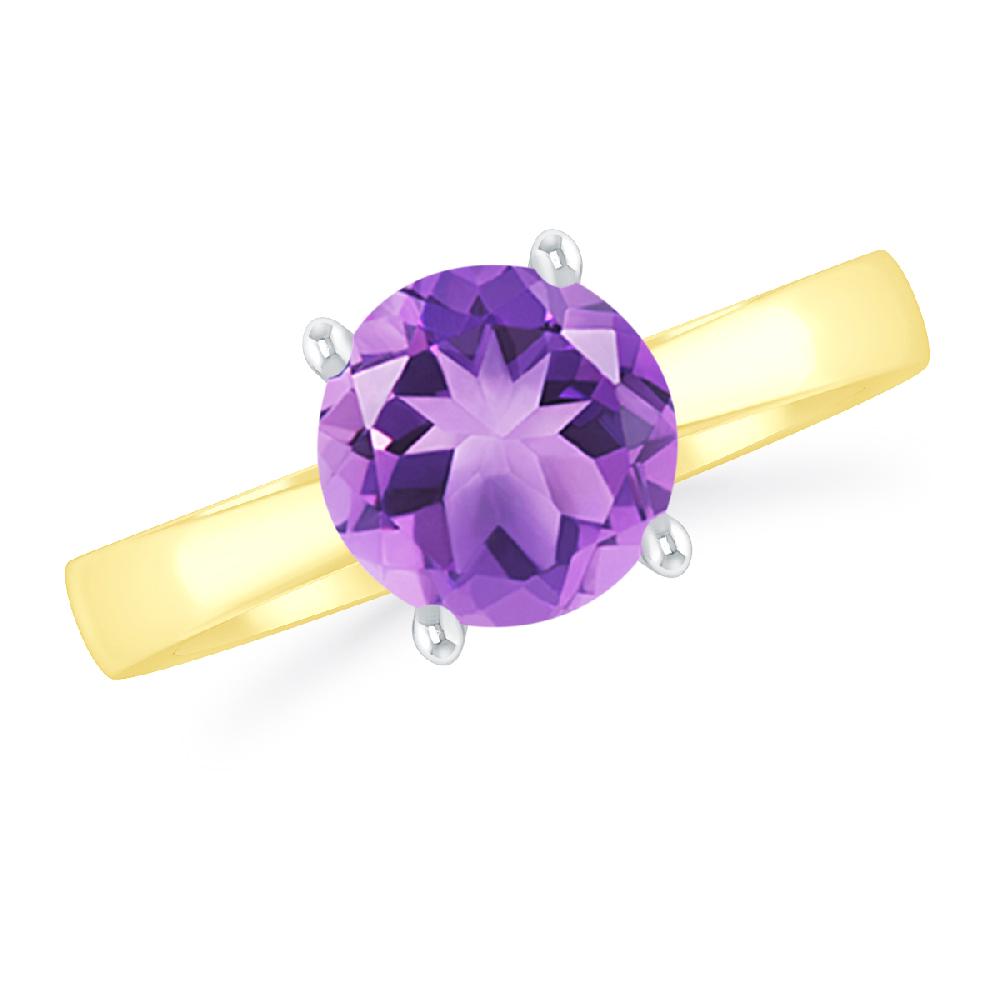 Yellow Gold - Amethyst