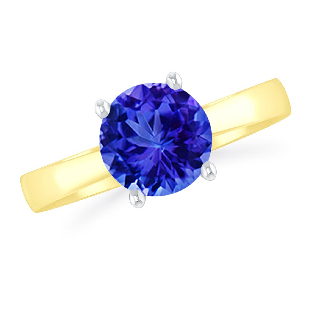 Yellow Gold - Tanzanite