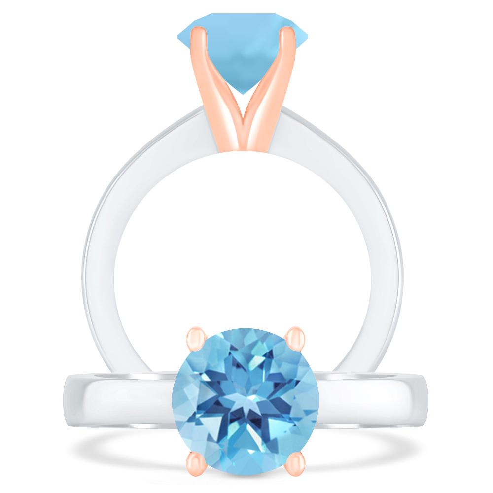 White Gold - Blue Topaz