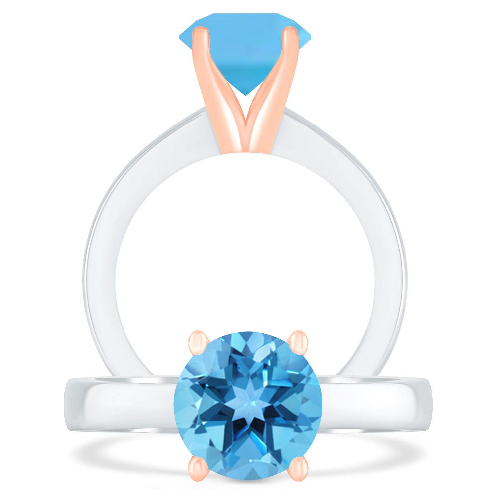 White Gold - Blue Topaz