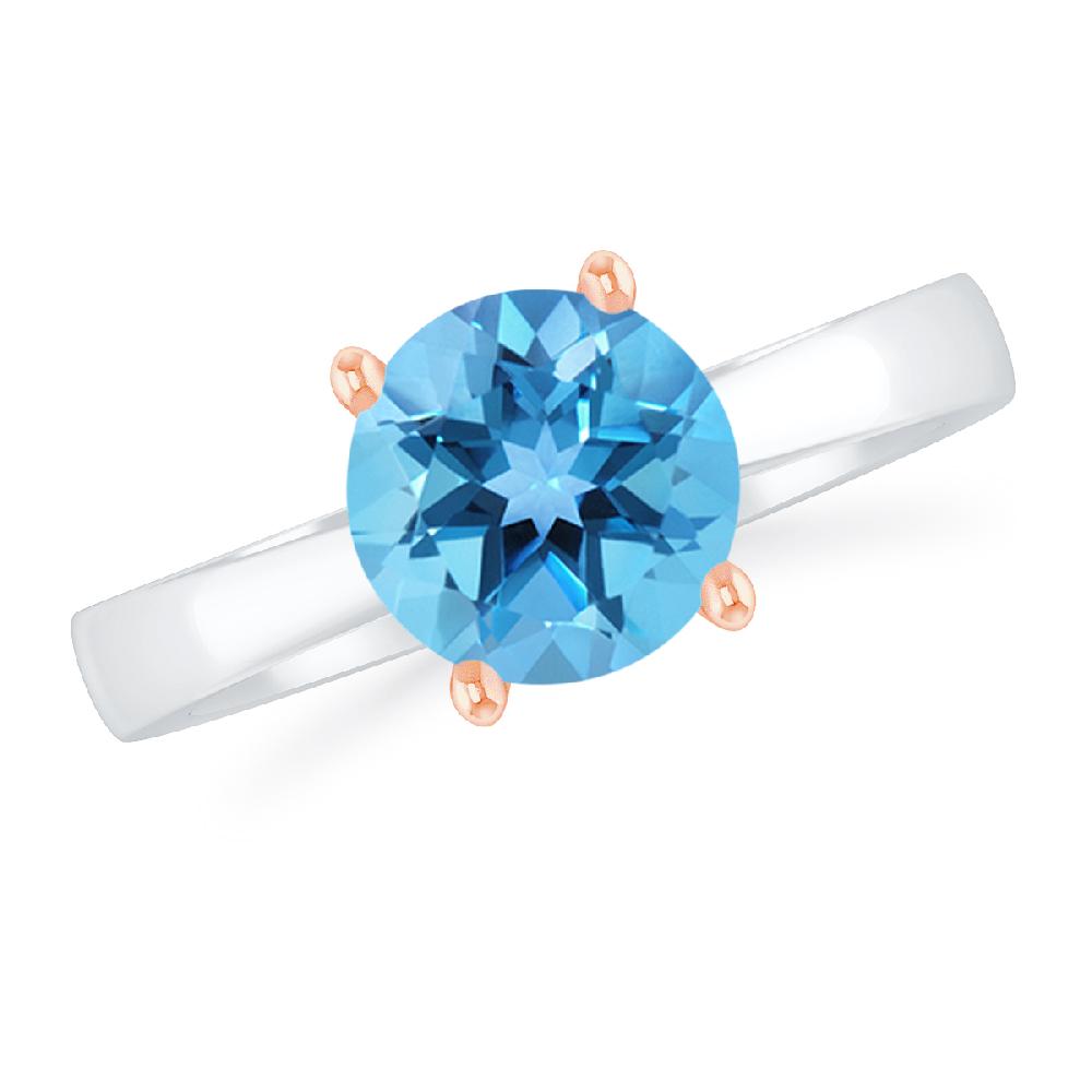 White Gold - Blue Topaz