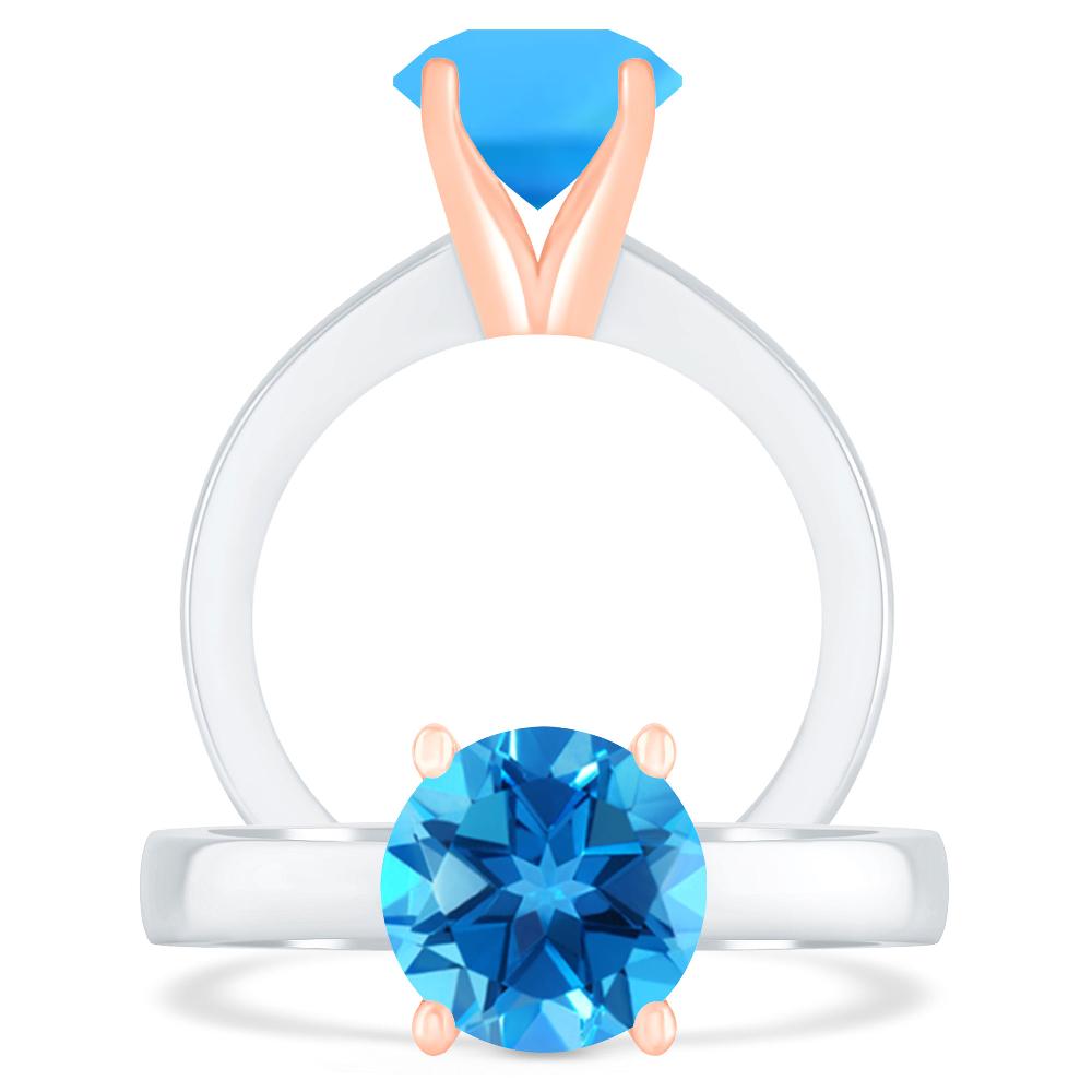 White Gold - Blue Topaz