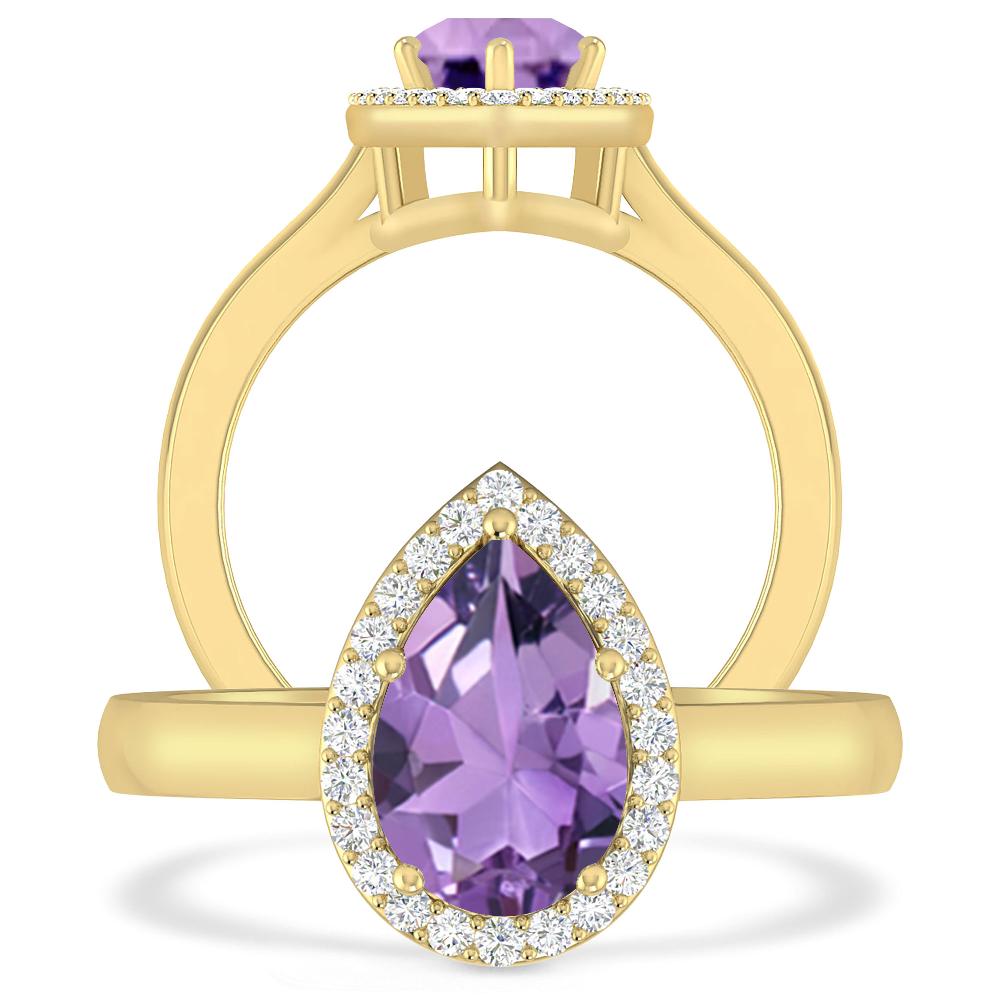 Yellow Gold - Amethyst