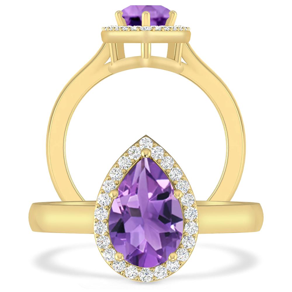 Yellow Gold - Amethyst