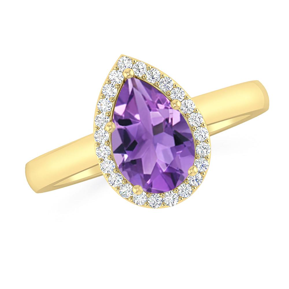 Yellow Gold - Amethyst