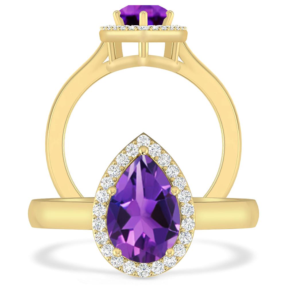 Yellow Gold - Amethyst