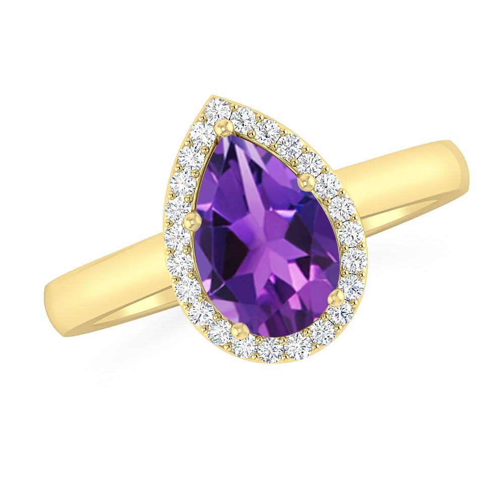 Yellow Gold - Amethyst