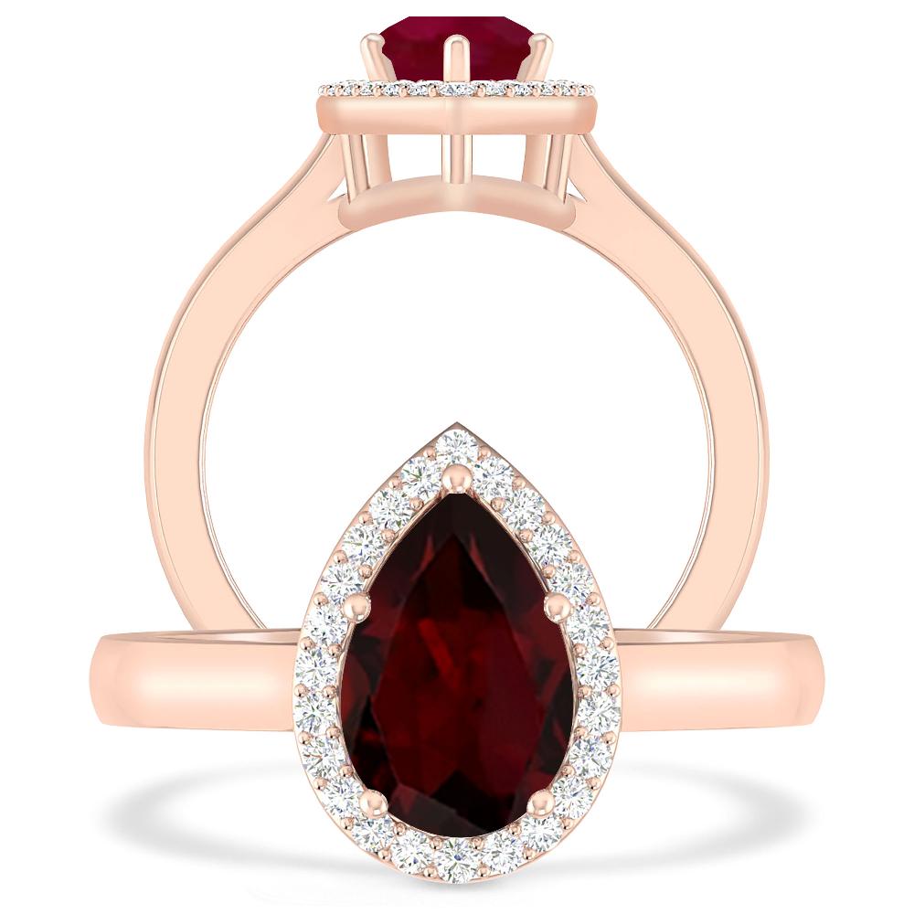 Rose Gold - Garnet