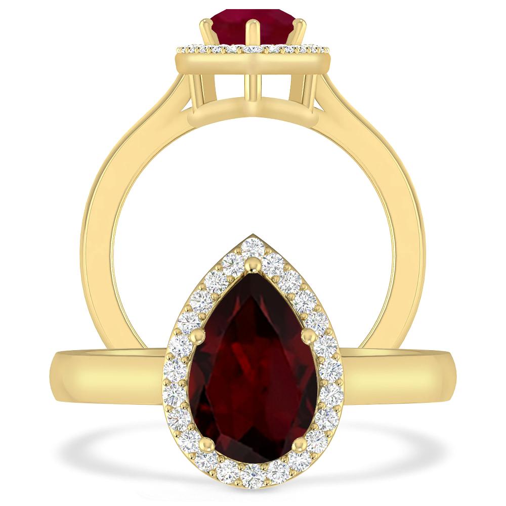 Yellow Gold - Garnet