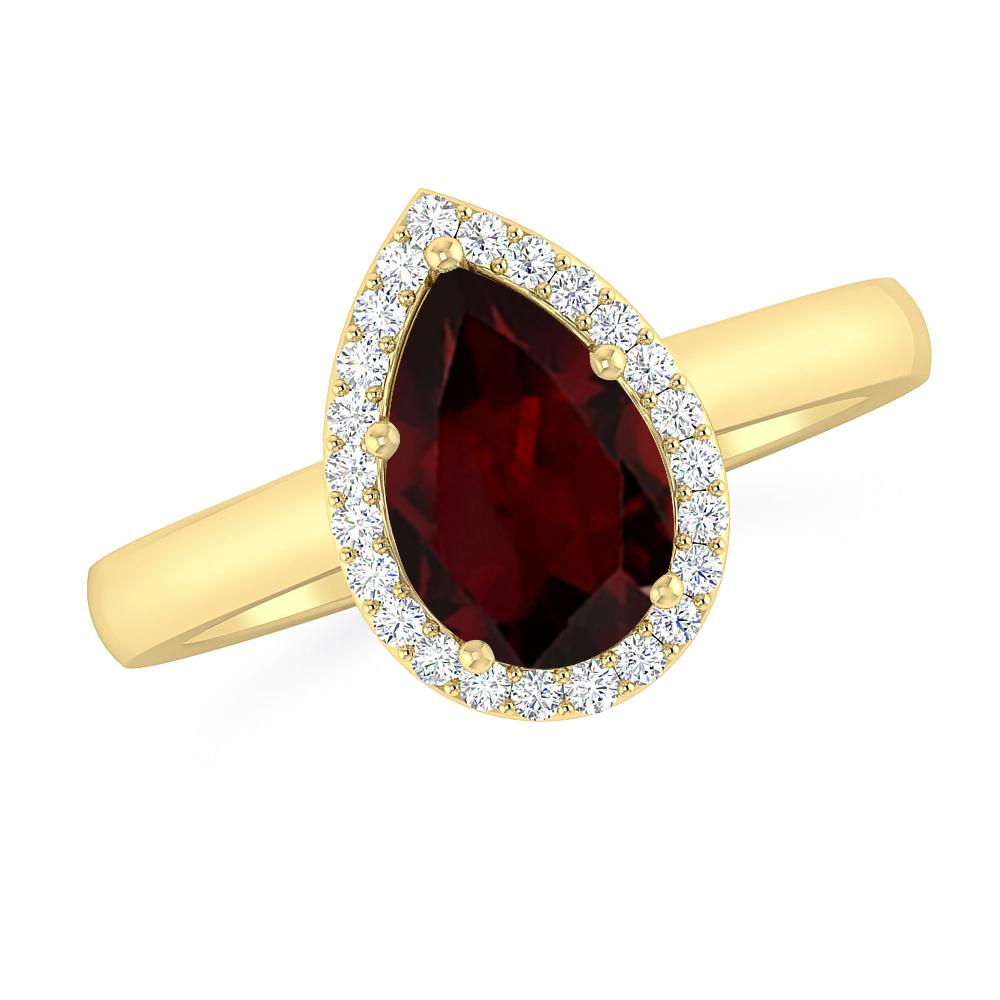 Yellow Gold - Garnet