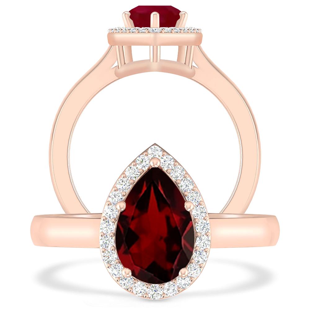 Rose Gold - Garnet