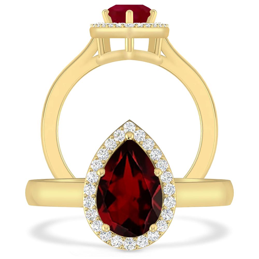 Yellow Gold - Garnet