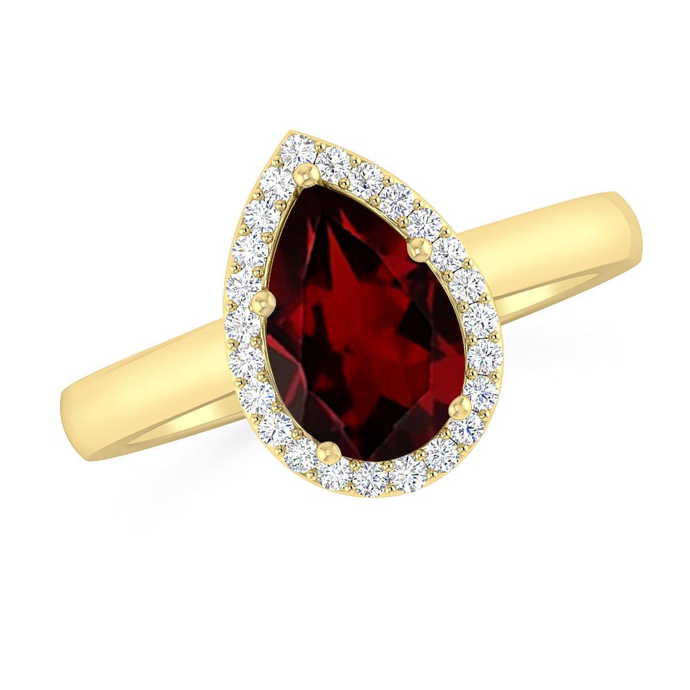 Yellow Gold - Garnet