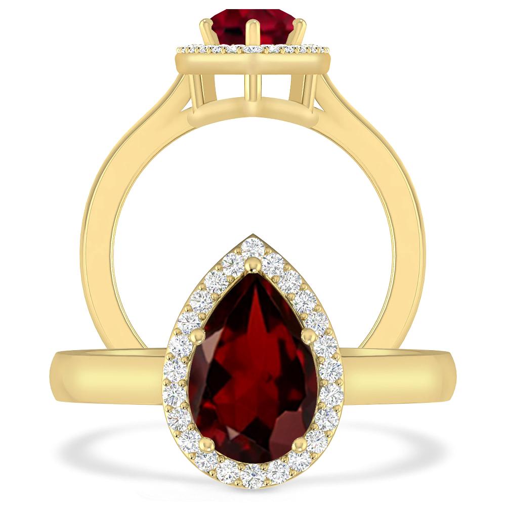 Yellow Gold - Garnet
