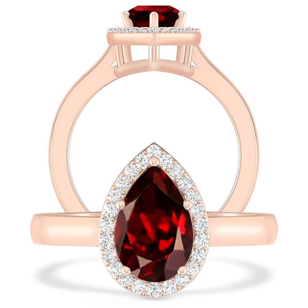 Rose Gold - Garnet