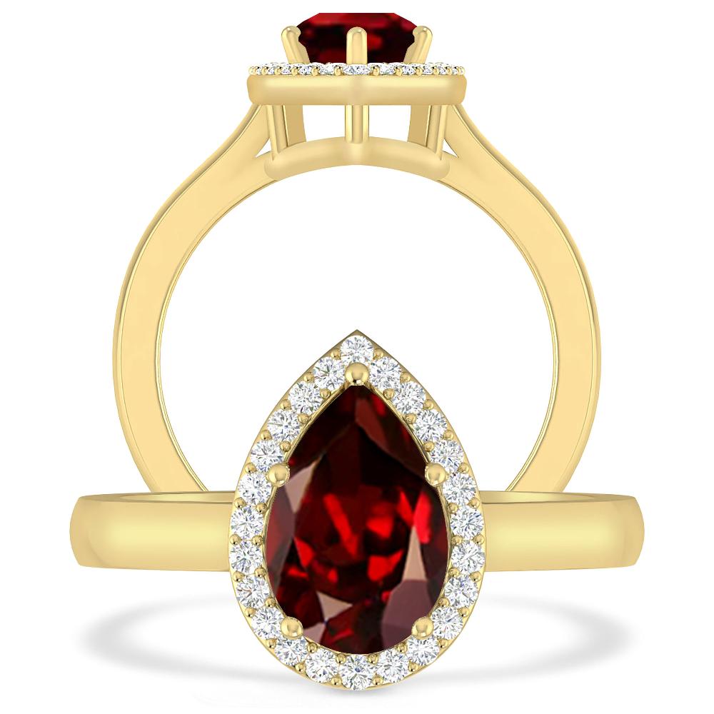 Yellow Gold - Garnet