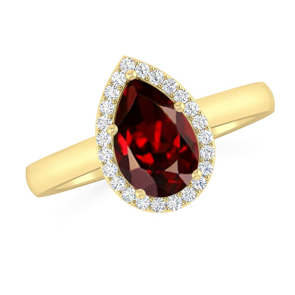 Yellow Gold - Garnet