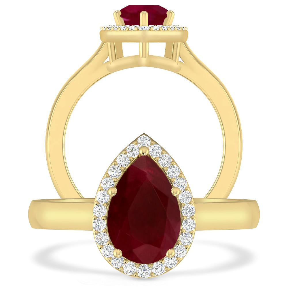 Yellow Gold - Ruby