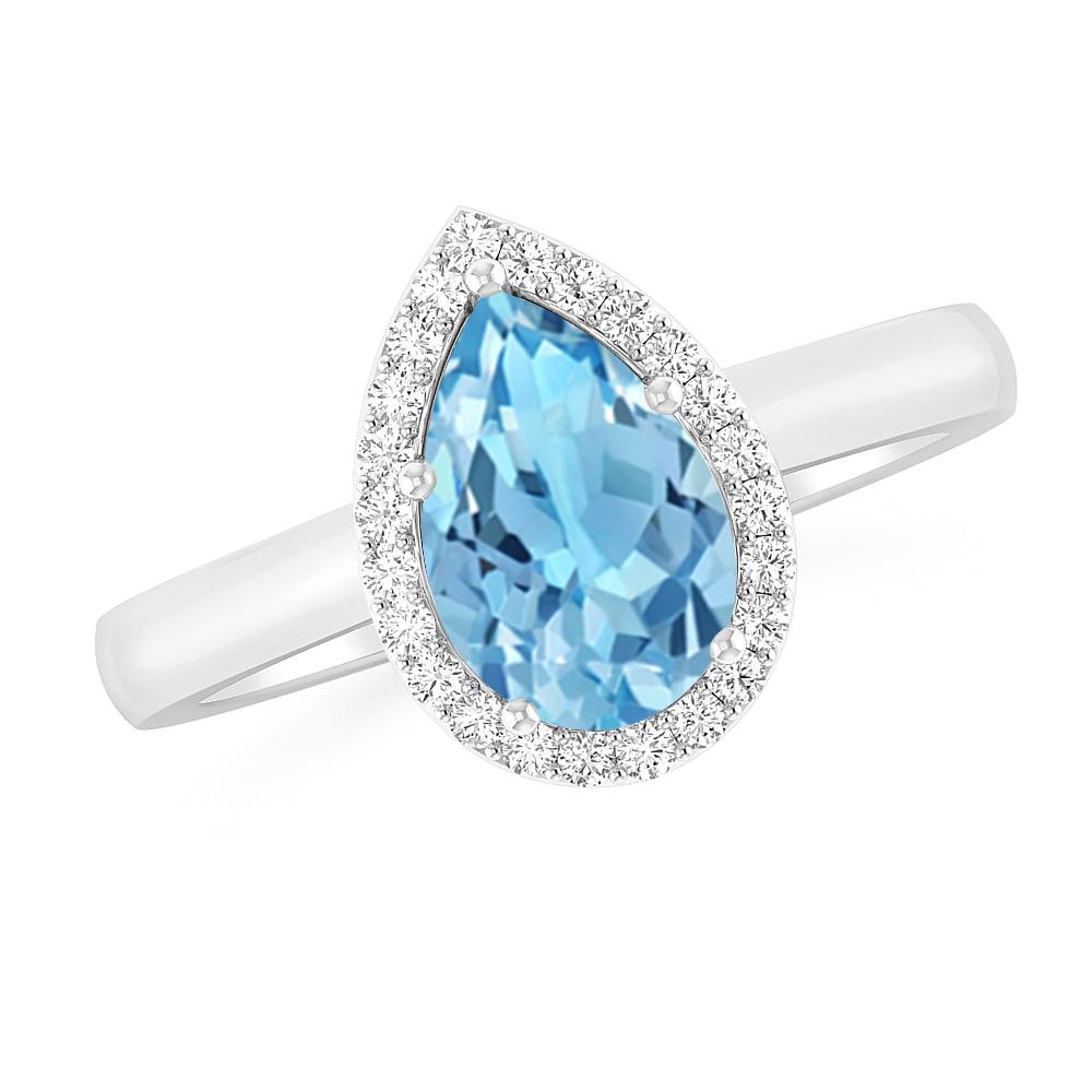 White Gold - Blue Topaz