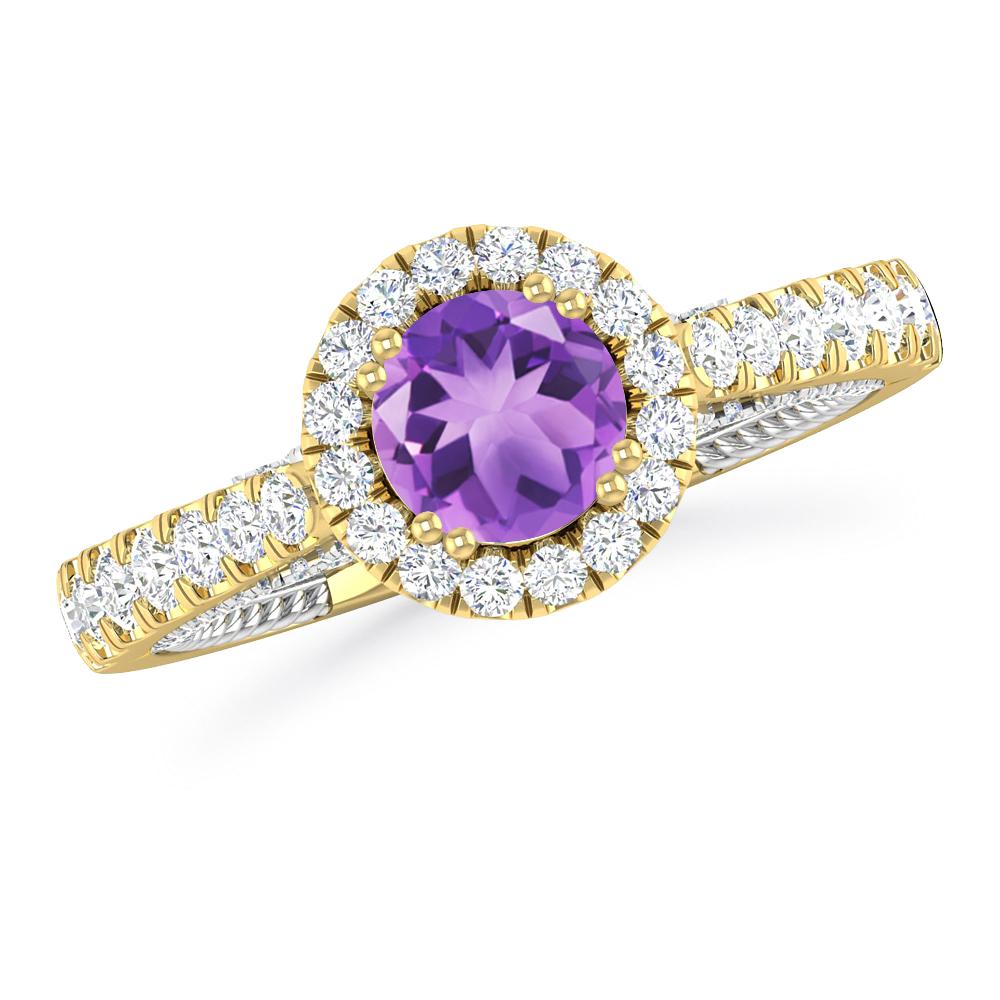 Yellow Gold - Amethyst