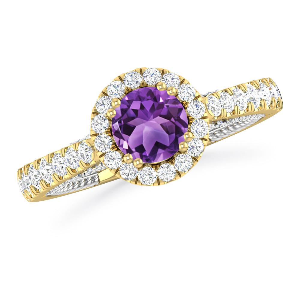 Yellow Gold - Amethyst