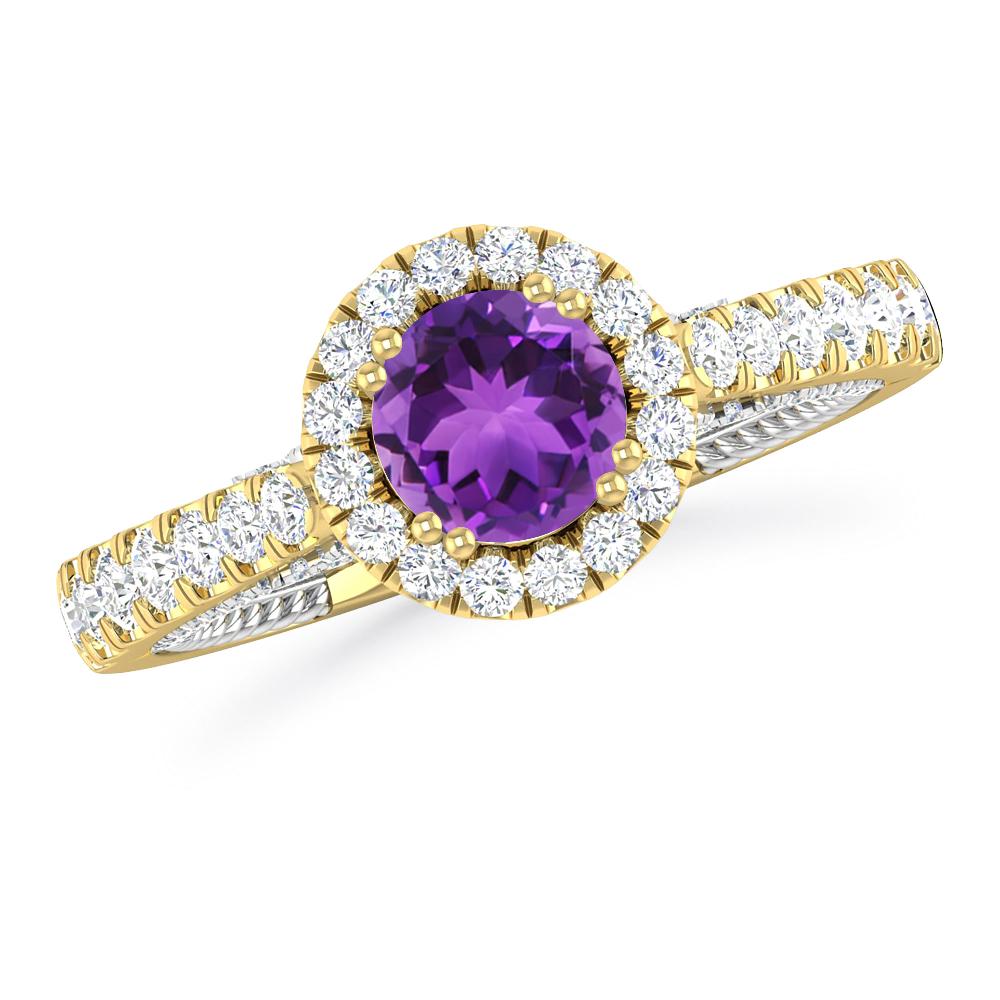 Yellow Gold - Amethyst