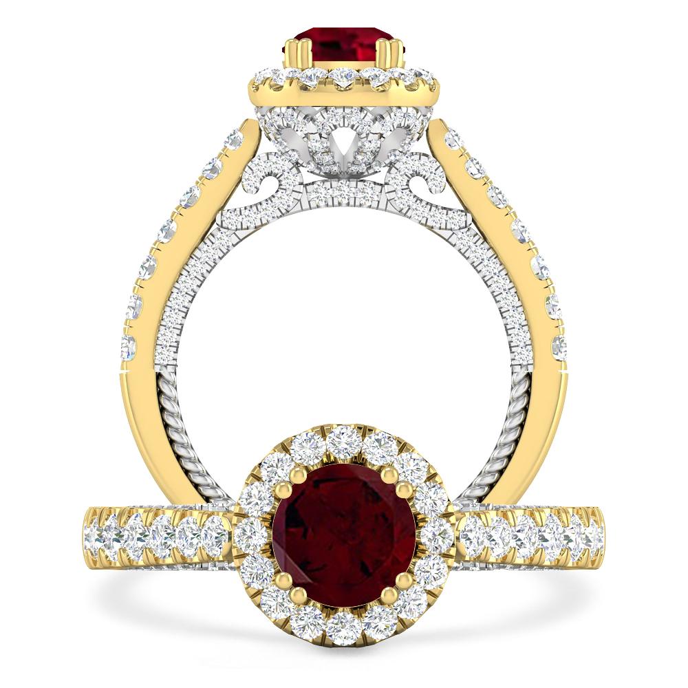 Yellow Gold - Garnet