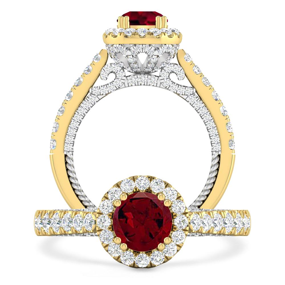 Yellow Gold - Garnet