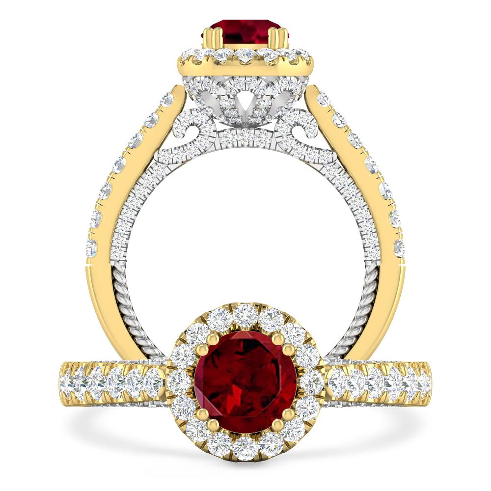 Yellow Gold - Garnet