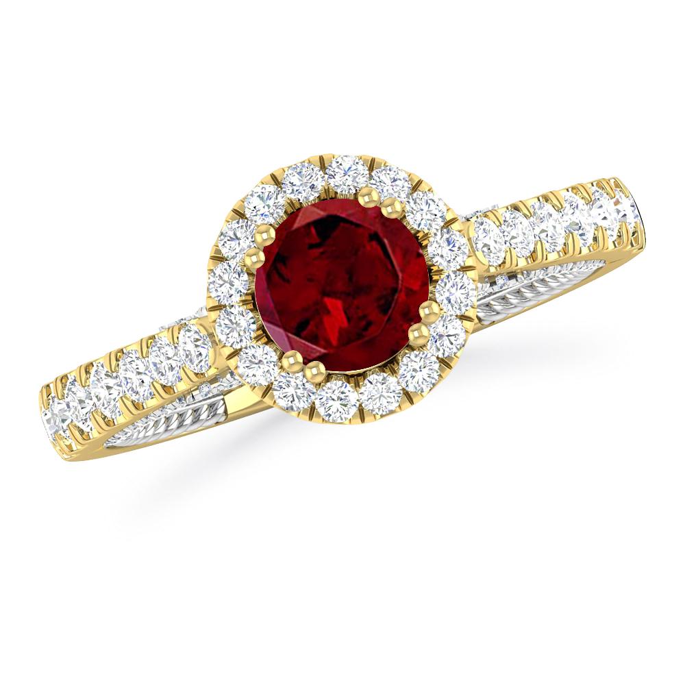 Yellow Gold - Garnet