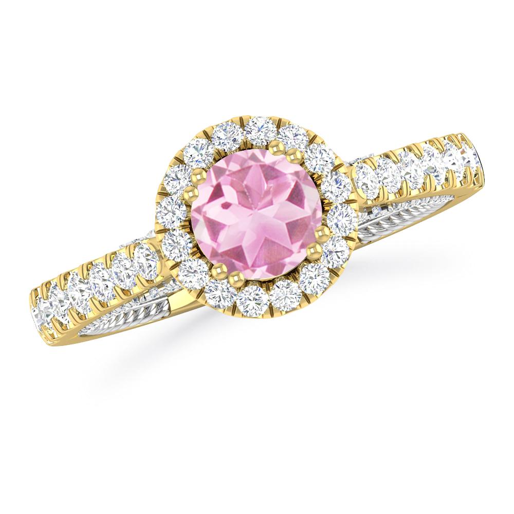 Yellow Gold - Pink Tourmaline