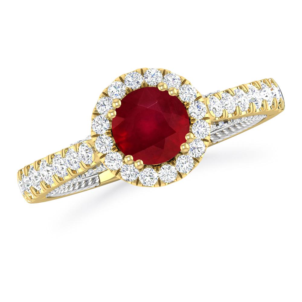 Yellow Gold - Ruby