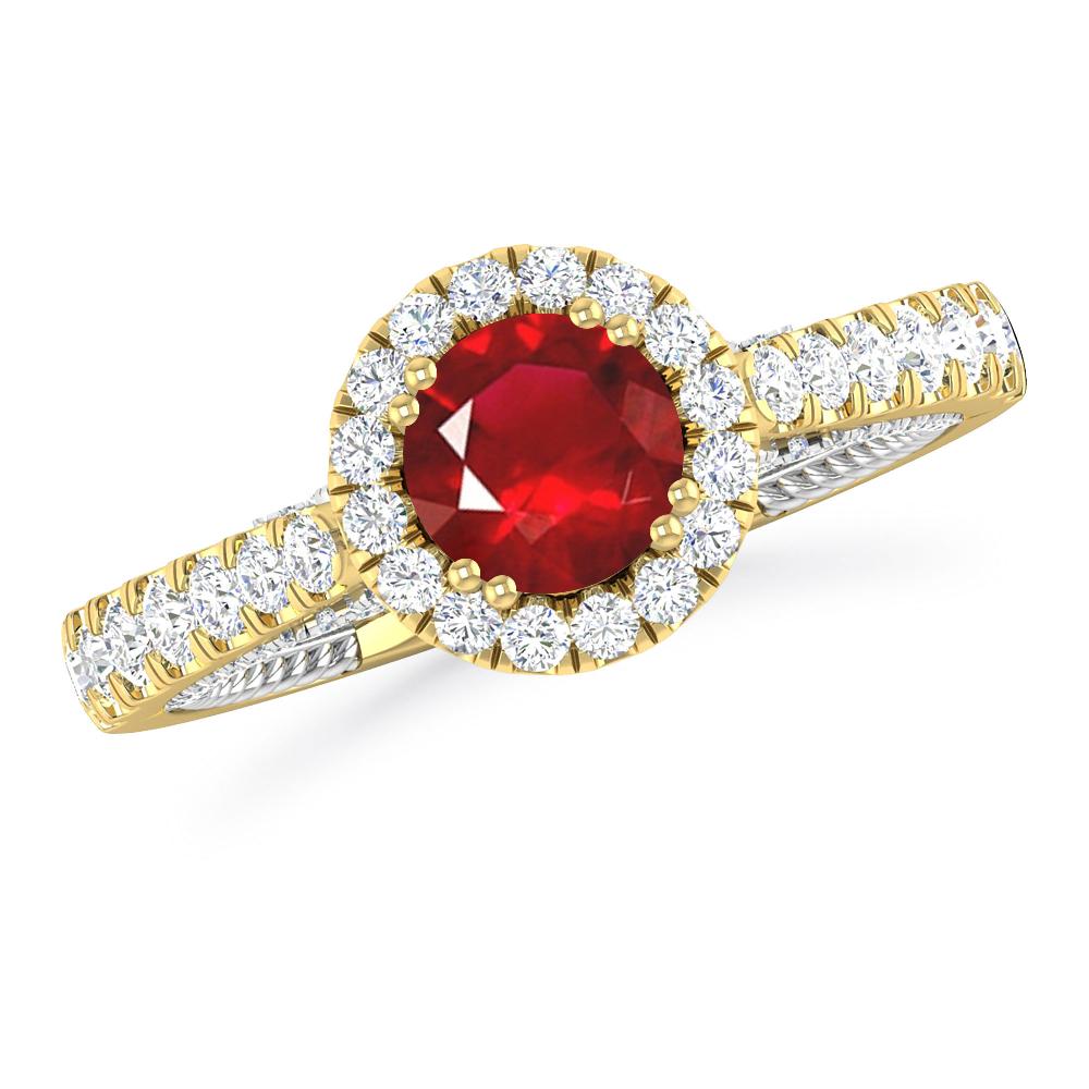 Yellow Gold - Ruby