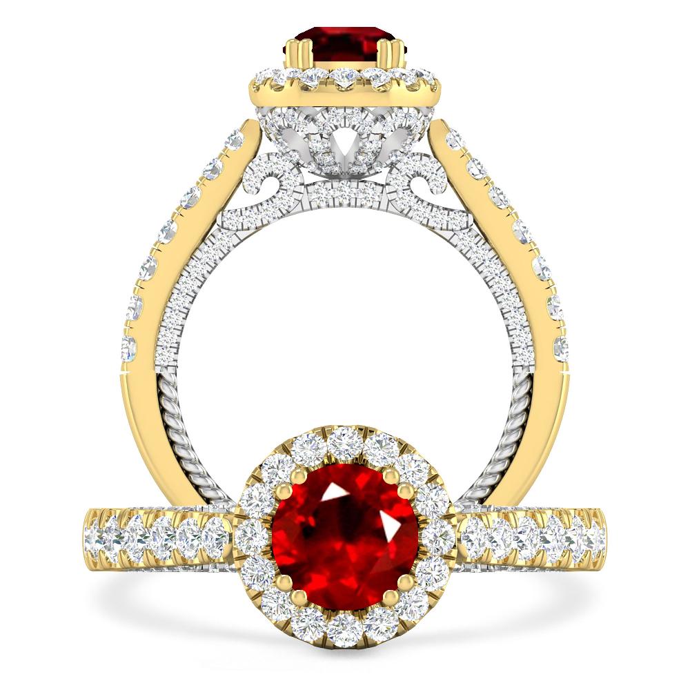 Yellow Gold - Ruby