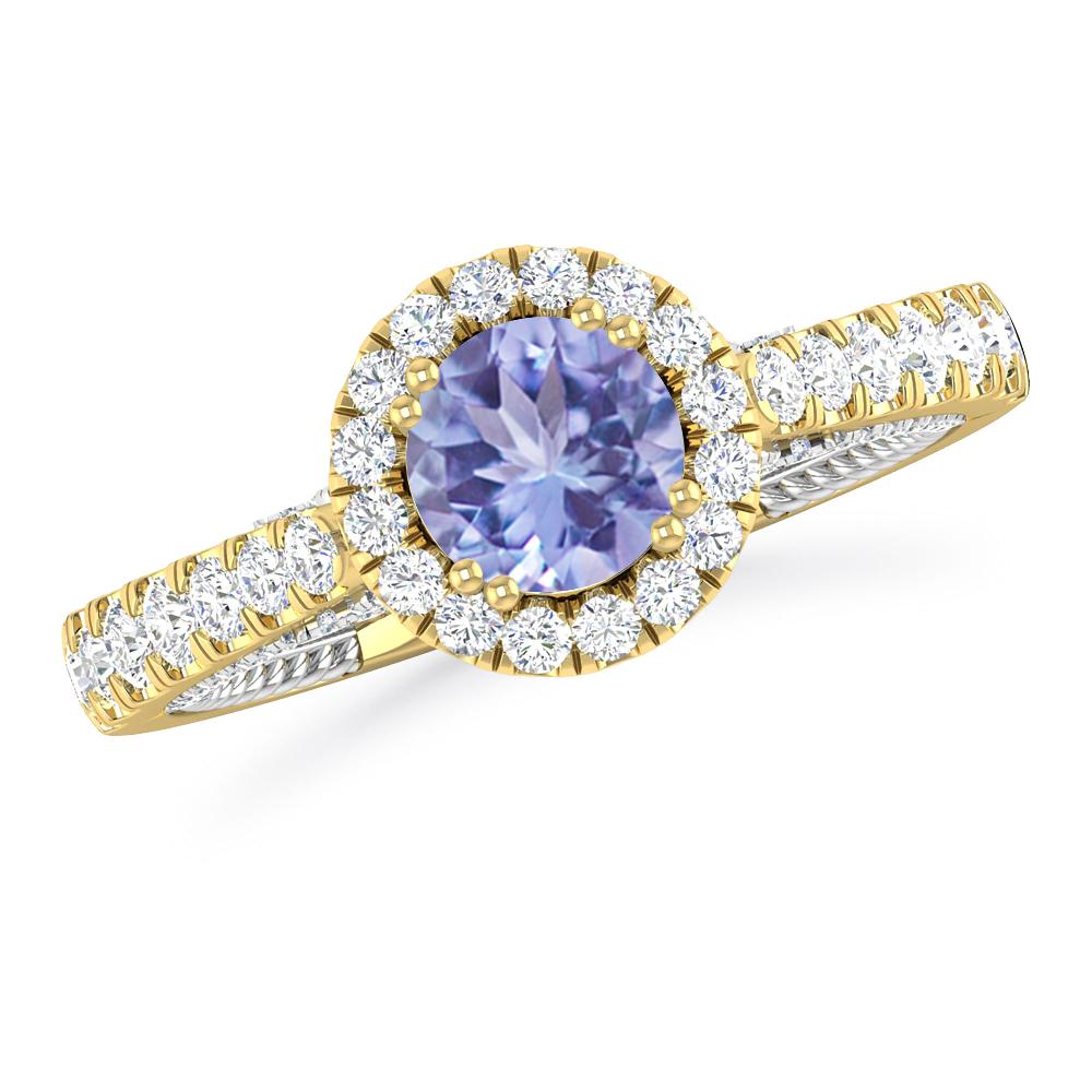 Yellow Gold - Tanzanite