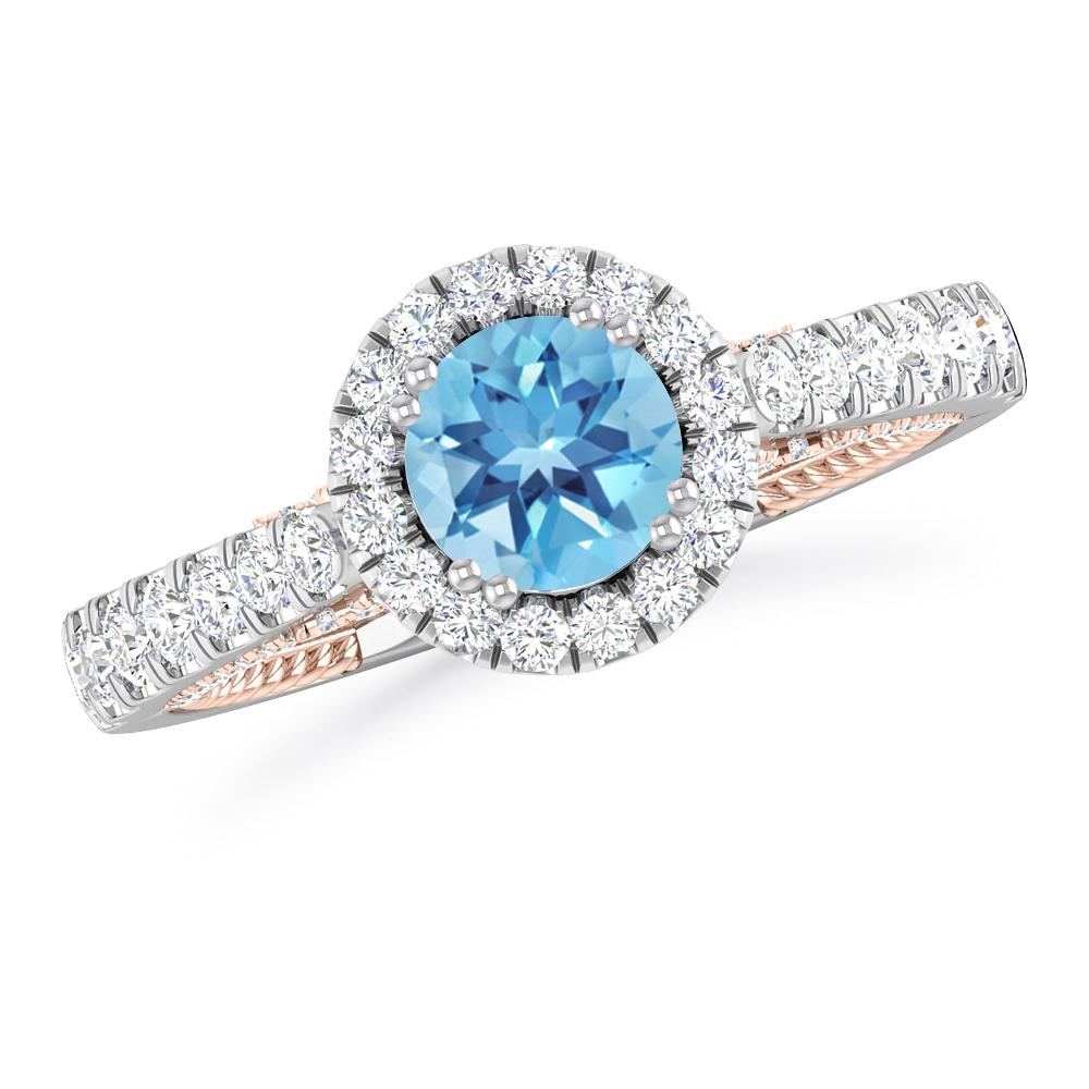 White Gold - Blue Topaz