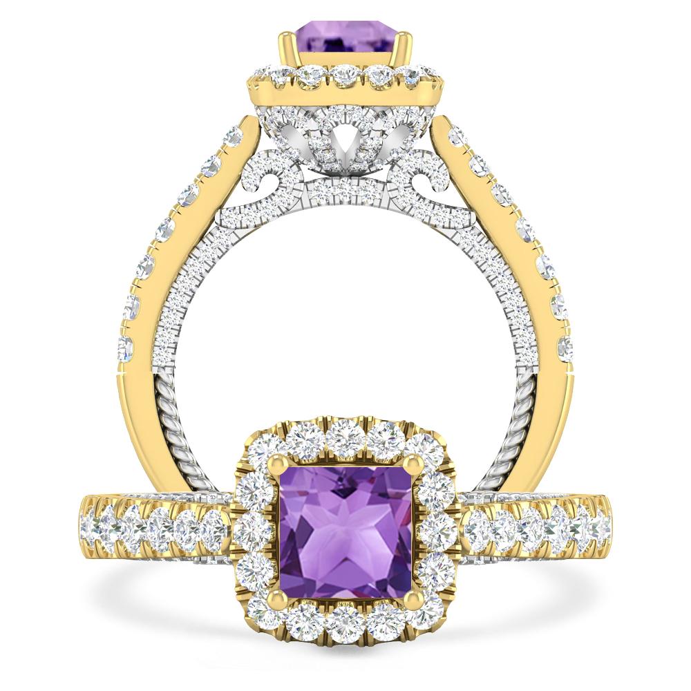 Yellow Gold - Amethyst