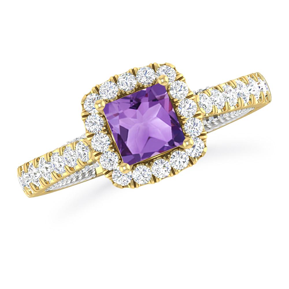 Yellow Gold - Amethyst