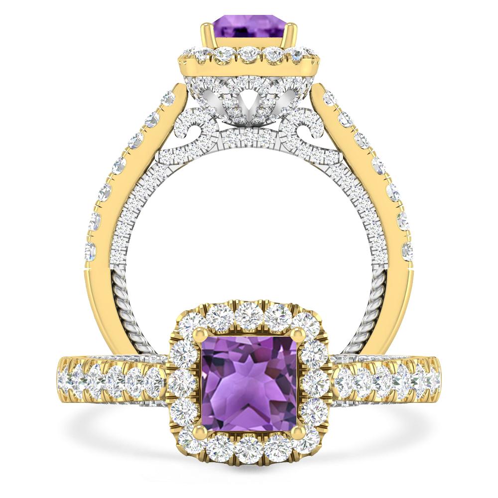 Yellow Gold - Amethyst