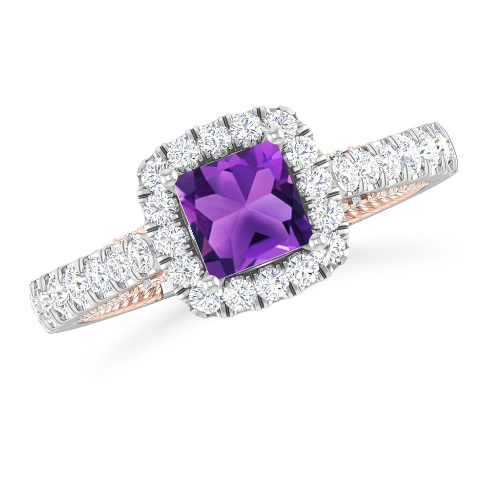 White Gold - Amethyst