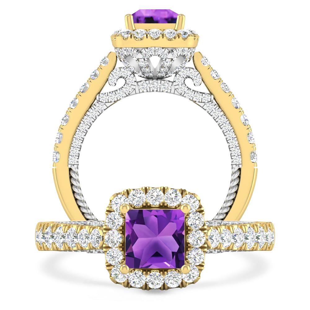 Yellow Gold - Amethyst