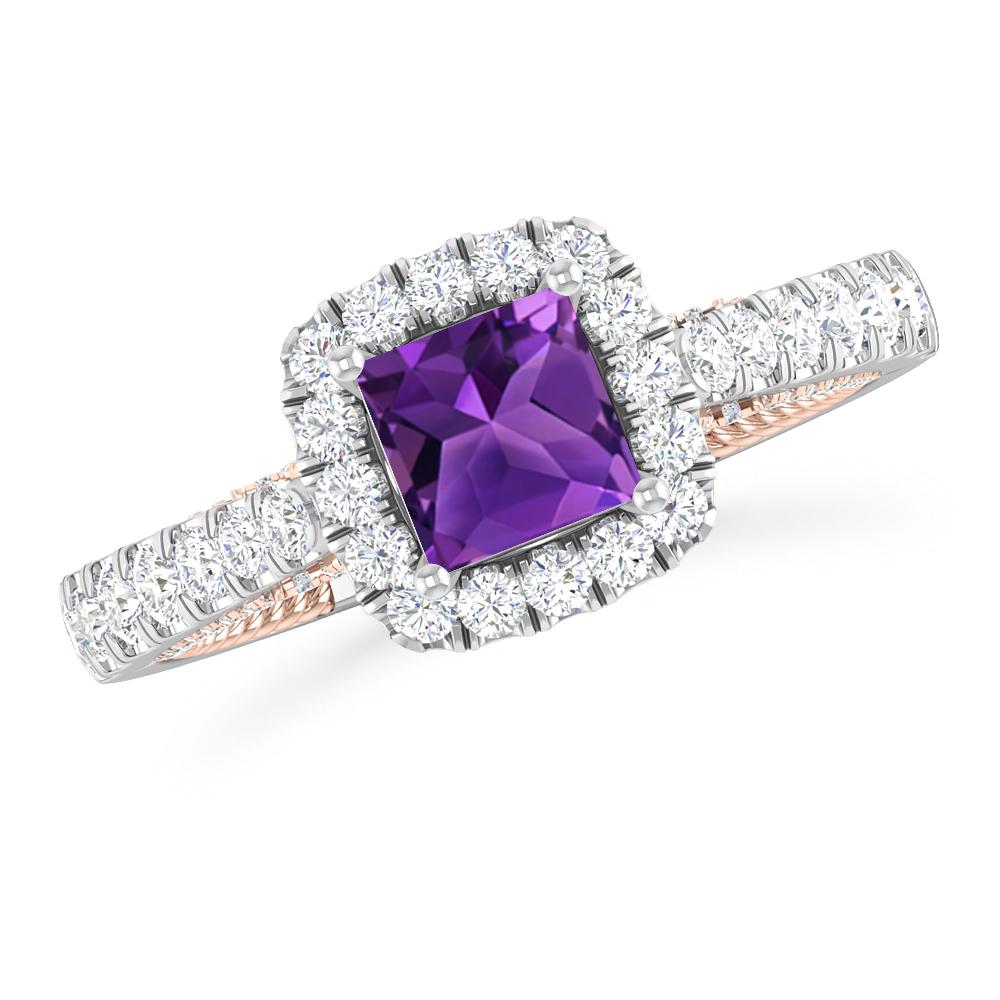 White Gold - Amethyst