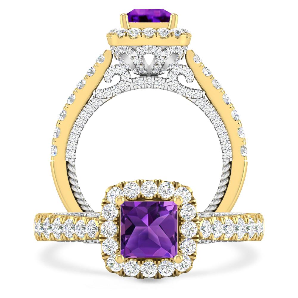 Yellow Gold - Amethyst