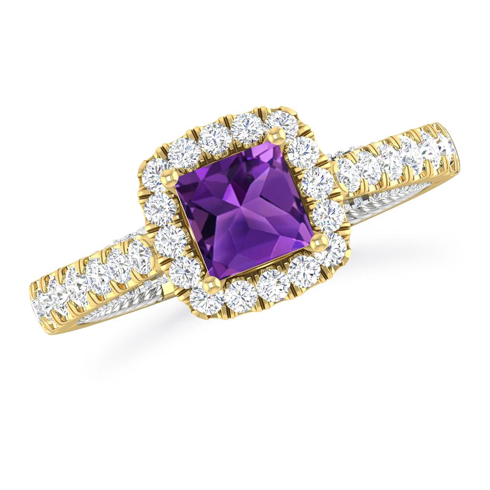 Yellow Gold - Amethyst