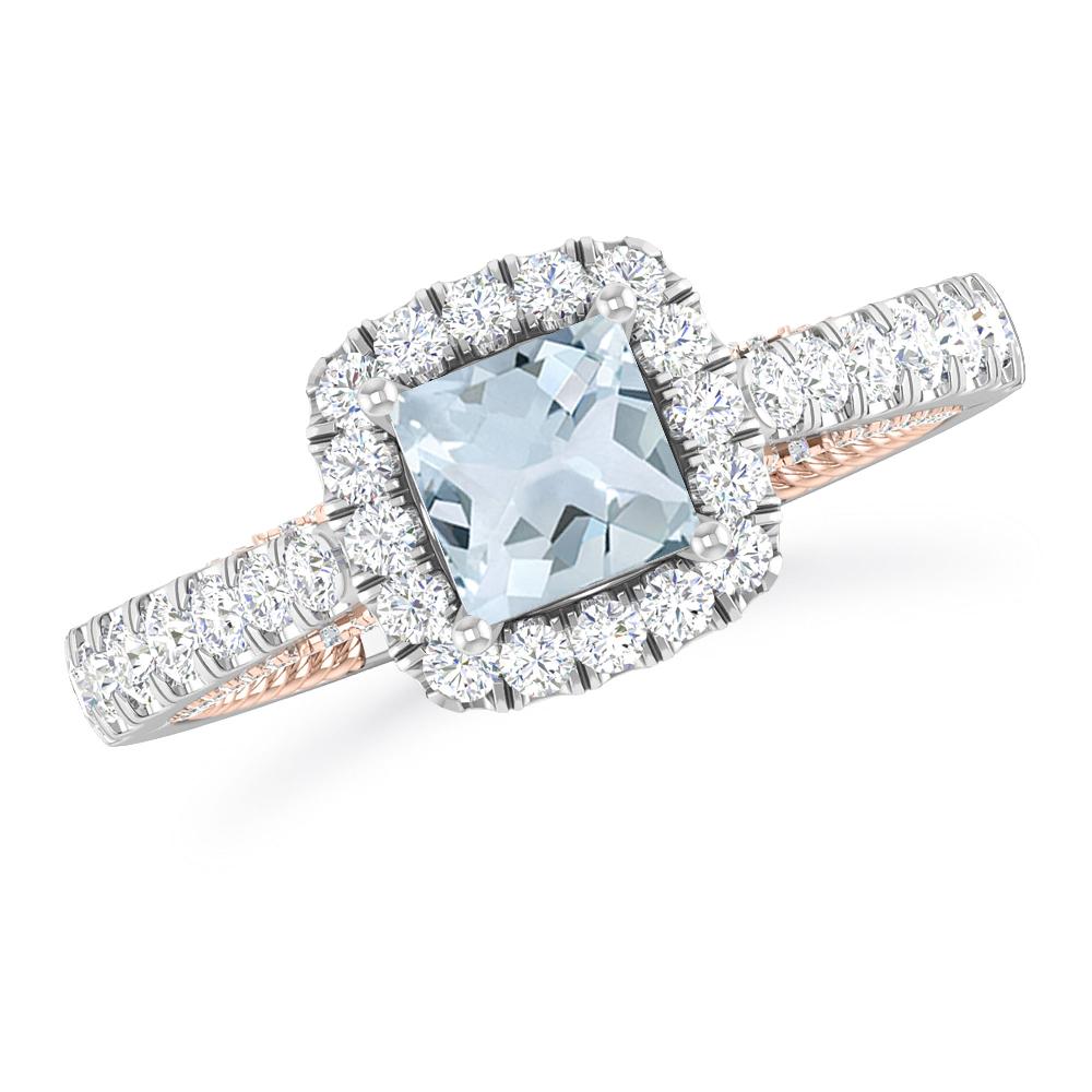 White Gold - Aquamarine