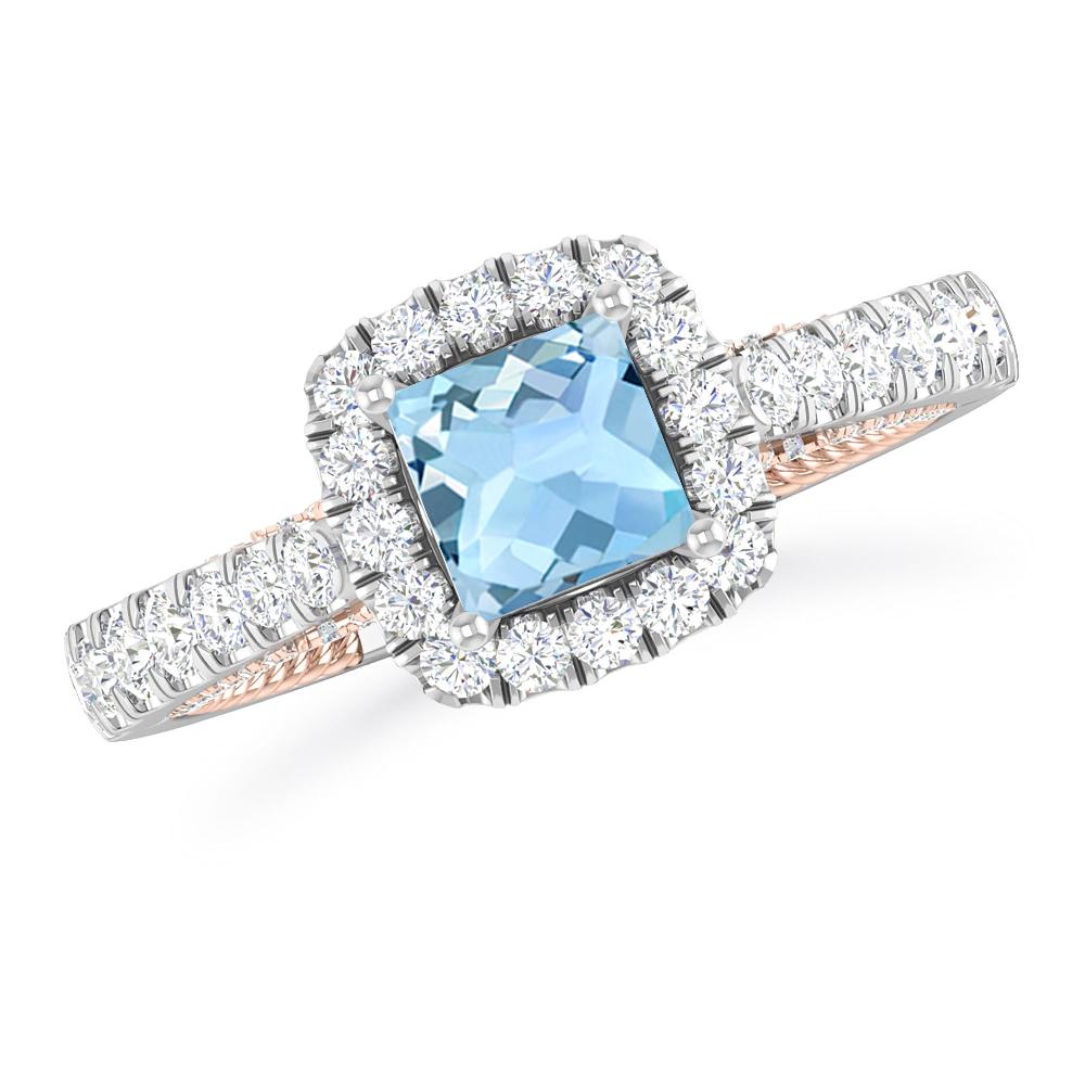 White Gold - Aquamarine