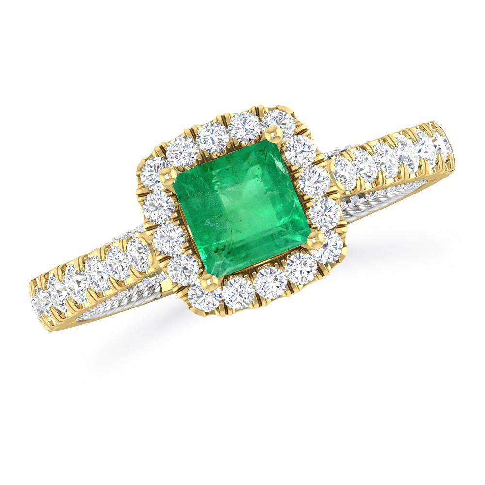 Yellow Gold/White Gold - Emerald