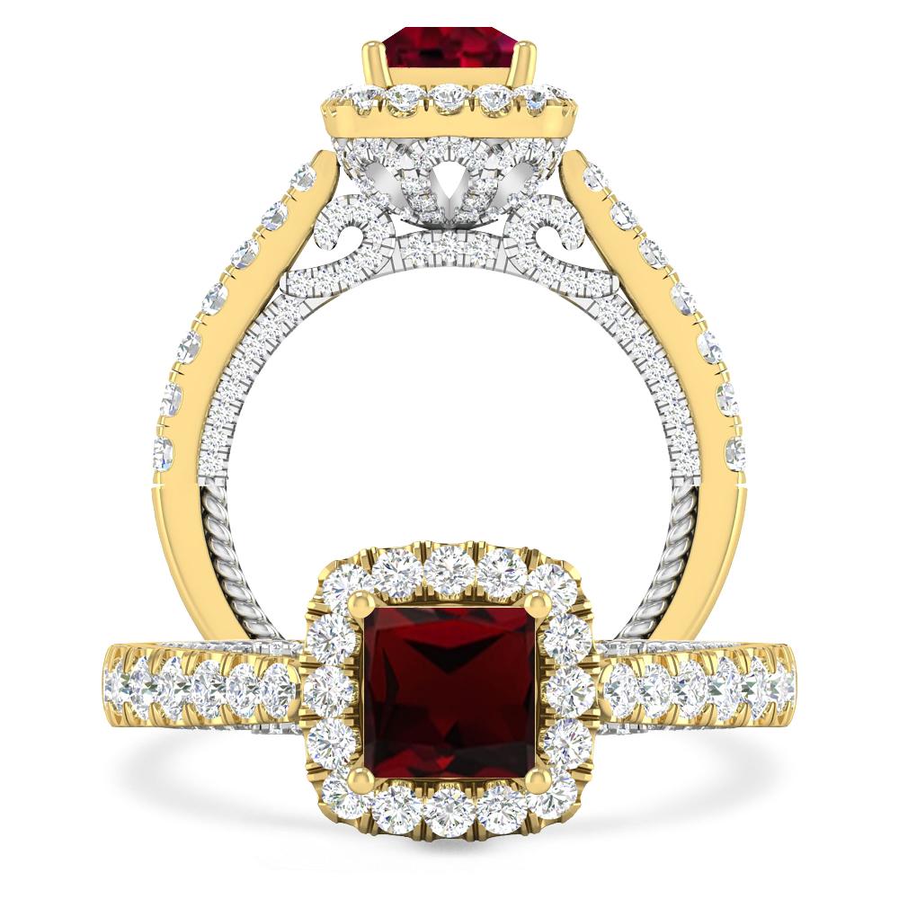 Yellow Gold - Garnet