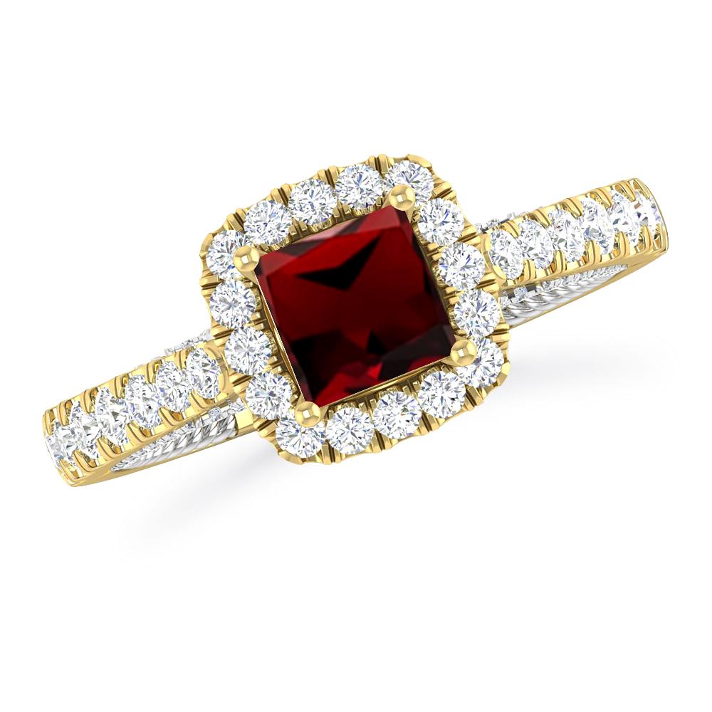 Yellow Gold - Garnet